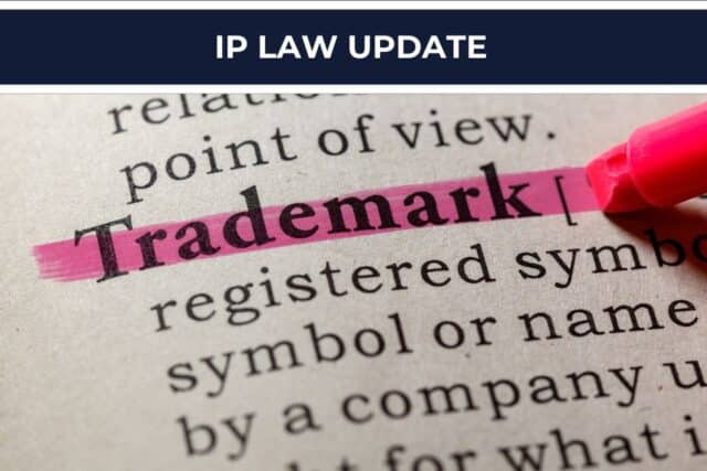 Close-up of the word “trademark” highlighted in a legal text, representing an update to trademark law.