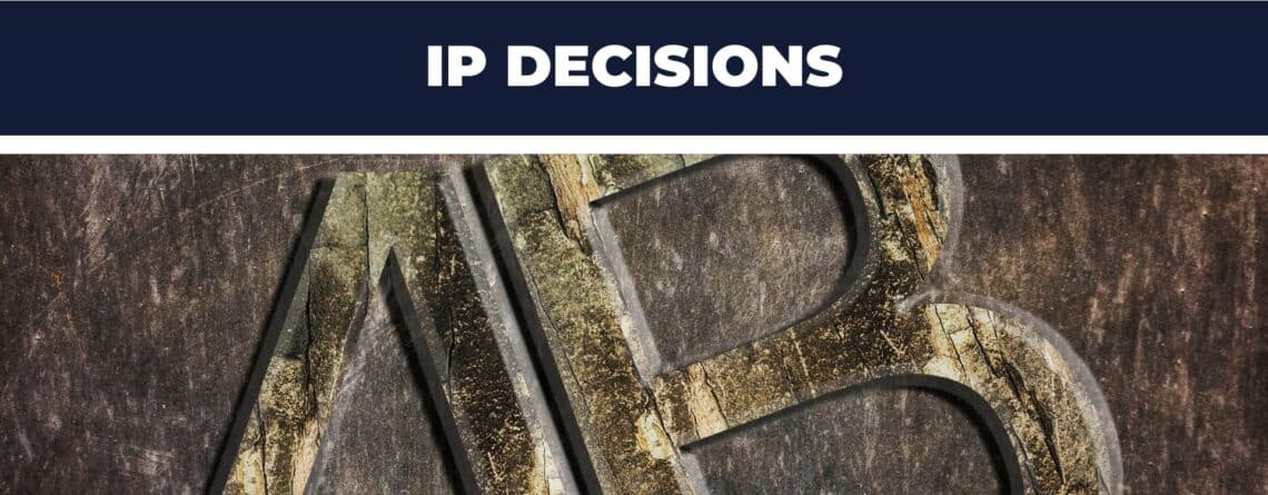 IP Decisions | Image of the letter AB in bronze